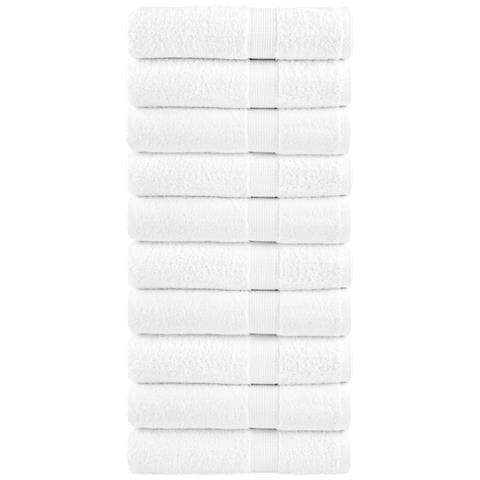 Asciugamani da Doccia SOLUND 10 pz Bianchi 70x140cm 600gsm - Foto 1