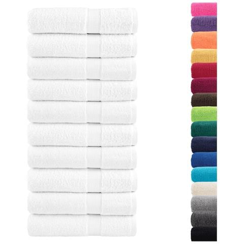 Asciugamani da Doccia SOLUND 10 pz Bianchi 70x140cm 600gsm - Foto 2
