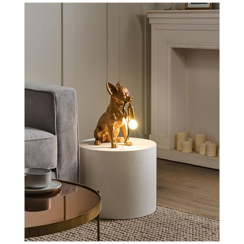 Lampada Da Tavolo Cane Rocco Oro - Foto 1