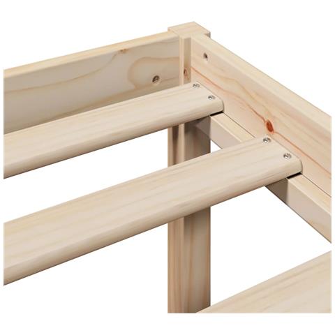 Letto per Anziani con Testiera 120x190 cm Legno Massello Pino - Foto 9