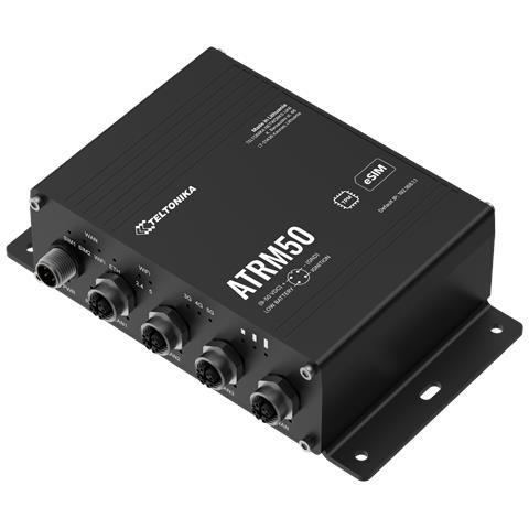 ATRM50 5G Router for Transportation, Ultra-High Cellular Speeds, M12 CONNECTORS, DUAL SIM & eSIM, EN 45545-2 and EN 50155, PSU not included router wireless Gigabit Ethernet Dual-band (2.4 GHz / 5 GHz) Nero - Foto 1