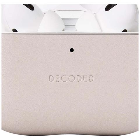 Custodia Per Airpods Pro 3 In Pelle Ultra Elegante Serie Aircase, Beige - Foto 2