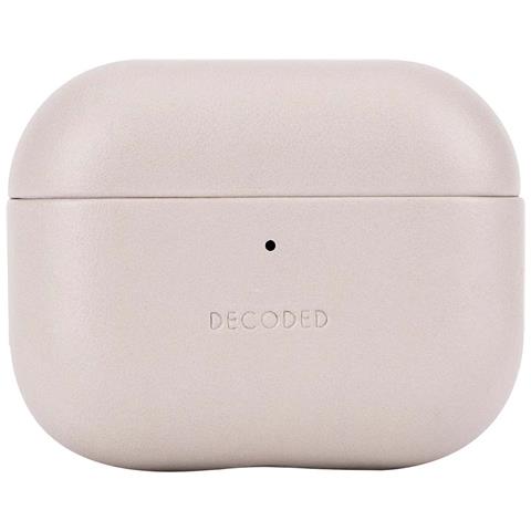 Custodia Per Airpods Pro 3 In Pelle Ultra Elegante Serie Aircase, Beige - Foto 1