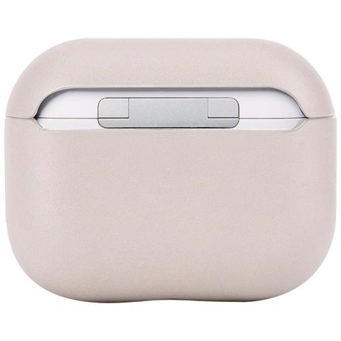Custodia Per Airpods Pro 3 In Pelle Ultra Elegante Serie Aircase, Beige - Foto 4