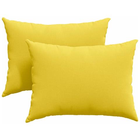 Cuscini da Divano 2 pcs Giallo Chiaro 70 x 50 cm Tessuto - Foto 1