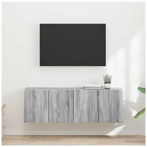 Mobile TV da parete 2 pcs Grigio Sonoma 59,5 x 31 x 40 cm - Foto 2