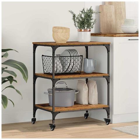 Carrello da Cucina Legno vecchio 60 x 41 x 76 cm - Foto 2