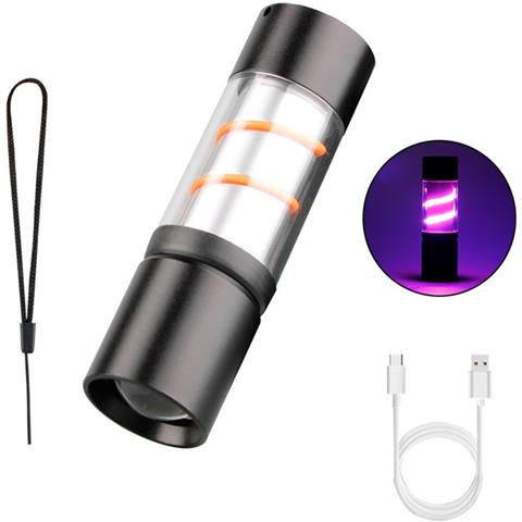 Mini Torcia Led Ricaricabile: Portatile Per Campeggio E Emergenze Purple - Foto 1