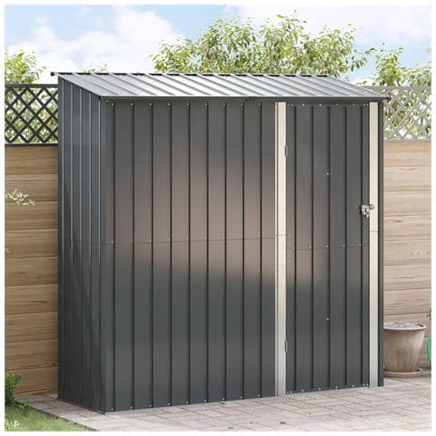 Casette da giardino Antracite 203,5 x 73 x 200 cm Metallo - Foto 2
