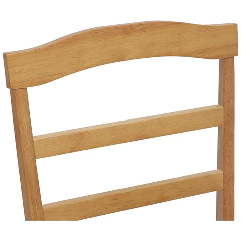 Sedia da pranzo 2 pcs Naturale e chiaro Legno di gomma solido - Foto 9