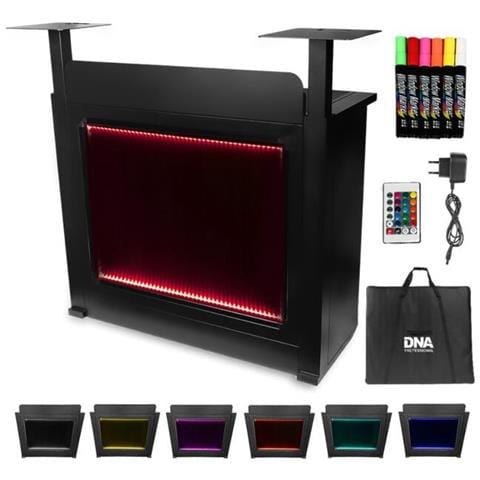 Dj Booth Bk - Postazione Dj Con Pannello Led Rgb Retroilluminato (nero) - Foto 3