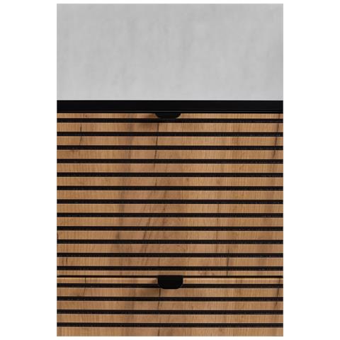 | Mobili da bagno | Marrone opaco, nero | L /A /D circa 140/57/46 cm | Mobiletto, mobili da bagno | Mensola, top - nero, LOFT - Foto 2