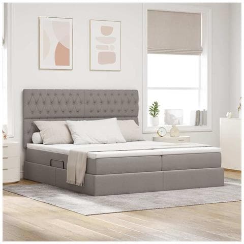 Letto con luci a strisce a LED Talpa 200 x 200 cm Tessuto - Foto 2