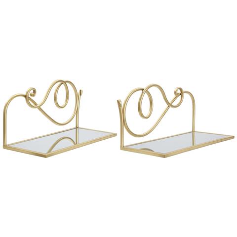 Mensola Vkh226-oro-metallo-41,5x18x20,5 Cm - Foto 1