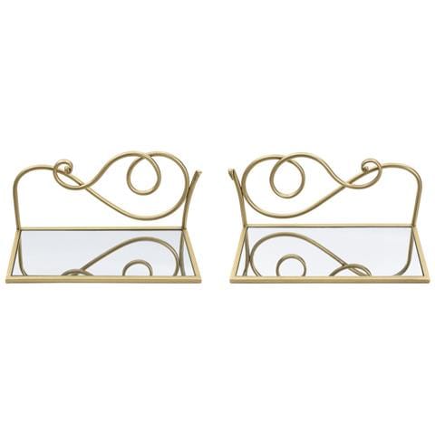 Mensola Vkh226-oro-metallo-41,5x18x20,5 Cm - Foto 2