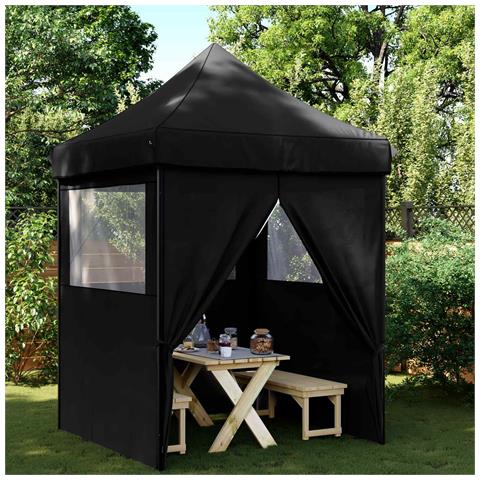 Tenda Party Nero 200 x 200 x 306 cm Tessuto Oxford - Foto 2