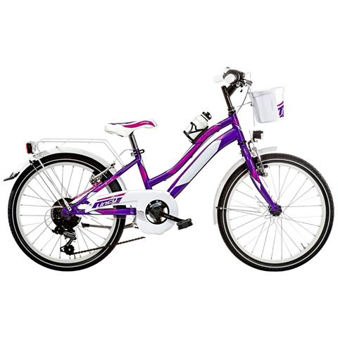 Bici Misura 20 Bambina Mountain Bike Bimba Lincy Mtb 6v Ly20ac In Alluminio Con Luci A Led - 28 Bianco Rosa - Foto 3