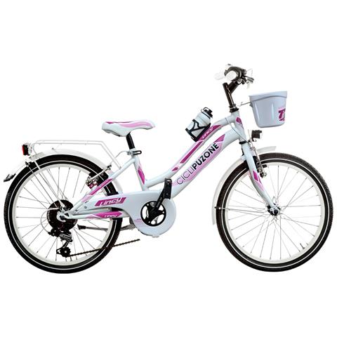 Bici Misura 20 Bambina Mountain Bike Bimba Lincy Mtb 6v Ly20ac In Alluminio Con Luci A Led - 28 Bianco Rosa - Foto 1