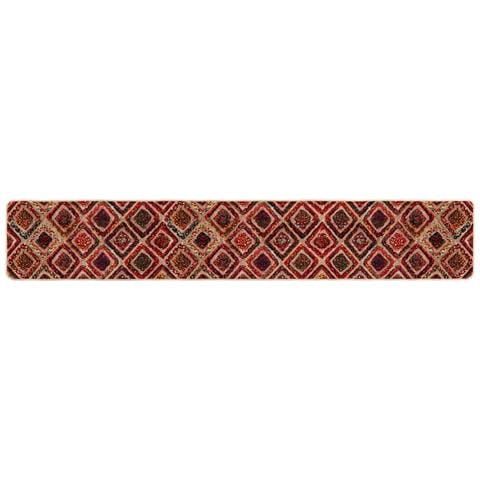 Runner Tappeto MARSA Multicolore 50 x 400 cm Poliestere e PVC - Foto 1