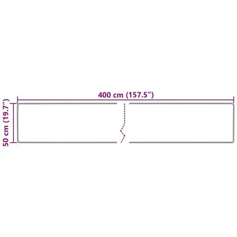 Runner Tappeto MARSA Multicolore 50 x 400 cm Poliestere e PVC - Foto 7