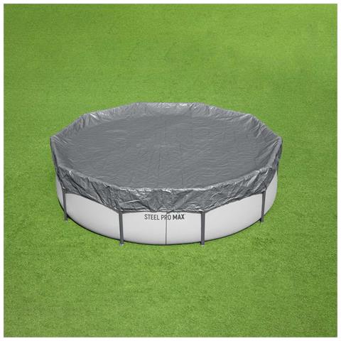 Copertura per piscina 1 Ø3,05 m Rotondo Poliestere Grigio for - Foto 2