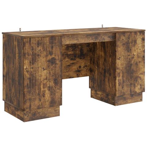 Scrivania Rovere Fumo 142,5 x 50 x 75 cm Legno ingegnerizzato - Foto 1
