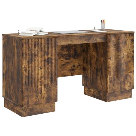 Scrivania Rovere Fumo 142,5 x 50 x 75 cm Legno ingegnerizzato - Foto 2