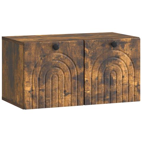Mobile Porta TV da Muro Rovere Fumo 59,5 x 31 x 30 cm - Foto 1