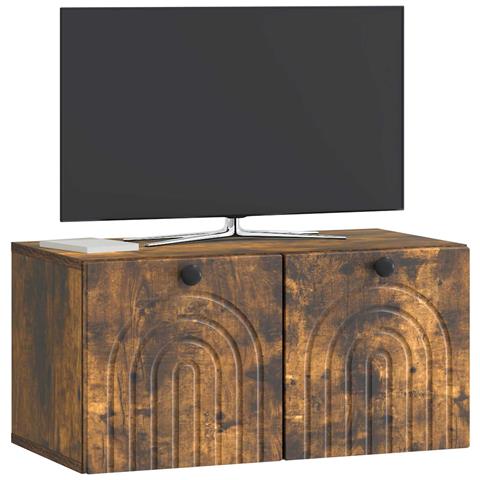 Mobile Porta TV da Muro Rovere Fumo 59,5 x 31 x 30 cm - Foto 2