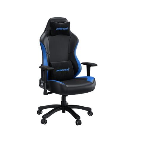 Luna Poltrona per gaming Seduta imbottita Nero, Blu - Foto 1