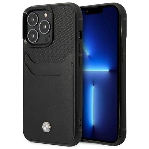 Custodia Bmw Bmhcp14l22rsepk Per Iphone 14 Pro 6.1, Nera /nera, In Pelle, Con Slot Per Carte. - Foto 1