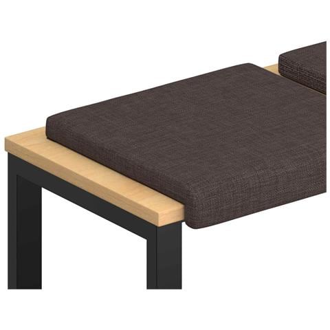 Cuscino per panchina 2 pz Tessuto Marrone Scuro - Foto 1