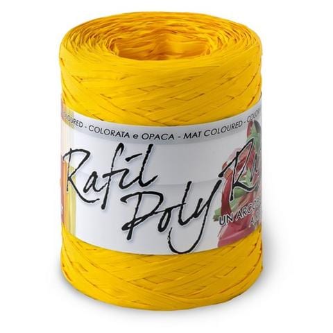 Nastro Rafia in Rotolo 5mm x 200m Giallo - Foto 1