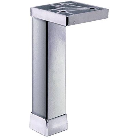 19940884 Piedino in metallo con flangia quadra - Ø 35x35 - H. 150 mm. - cromo - Foto 1