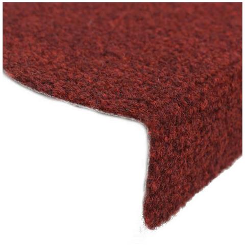 Tappetini Autoadesivi Per Scale 15 Pz 54x16x4 Cm Rosso - Foto 2