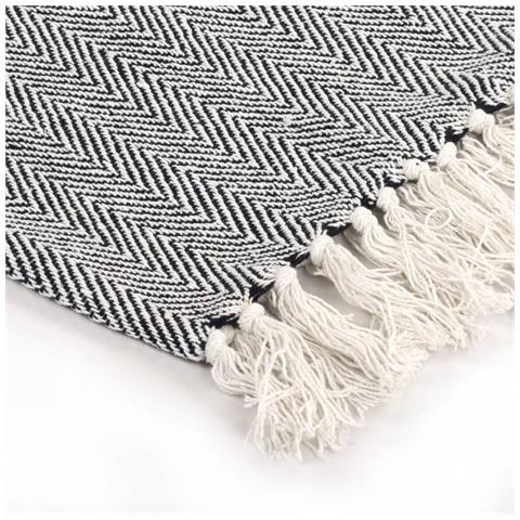 Copriletto in Cotone a Spina di Pesce 125x150 cm Blu Marino - Foto 6