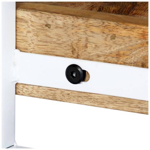 Mobile Porta Tv 90x30x40 Cm In Legno Massello Di Mango - Foto 2
