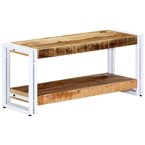 Mobile Porta Tv 90x30x40 Cm In Legno Massello Di Mango - Foto 10
