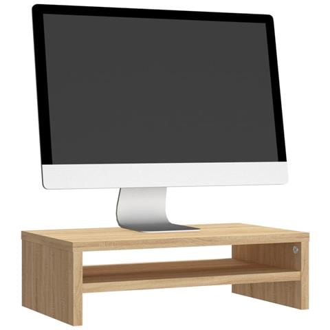 Supporto Monitor Rovere Sonoma 42x24x13 cm in Legno Multistrato - Foto 2
