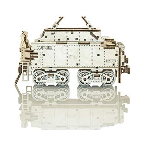 Wooden City - Puzzle Di Legno - Puzzle 3d - Wooden Express + Tender With Rails - 558 Pezzi - Foto 2