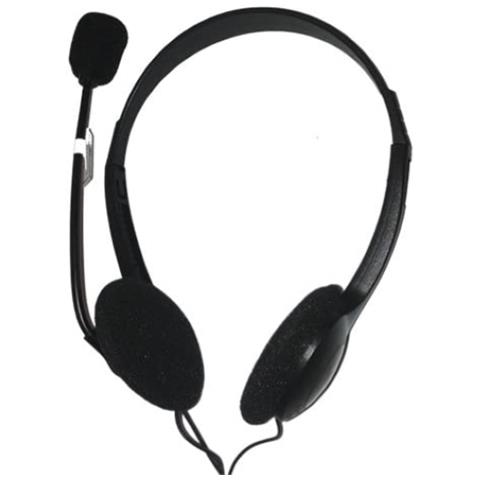 Cuffie Con Microfono Jack 3.5mm Cavo 1.8 Mt Nero - Foto 3