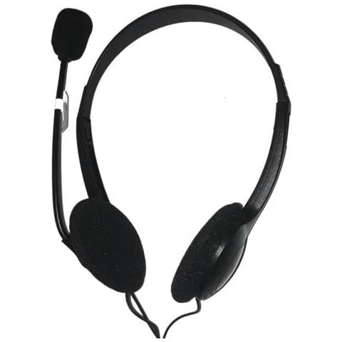 Cuffie Con Microfono Jack 3.5mm Cavo 1.8 Mt Nero - Foto 2