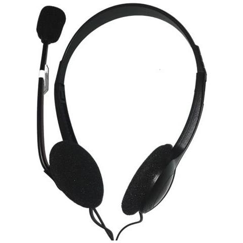 Cuffie Con Microfono Jack 3.5mm Cavo 1.8 Mt Nero - Foto 1