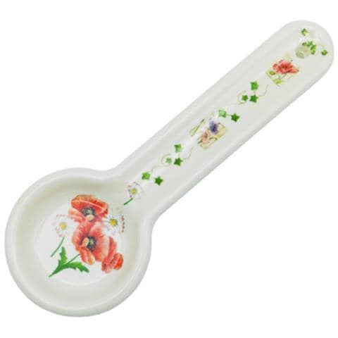 Poggiamestolo In Melamina Decorato Con Fiori 26 Cm Made In Italy - Foto 1