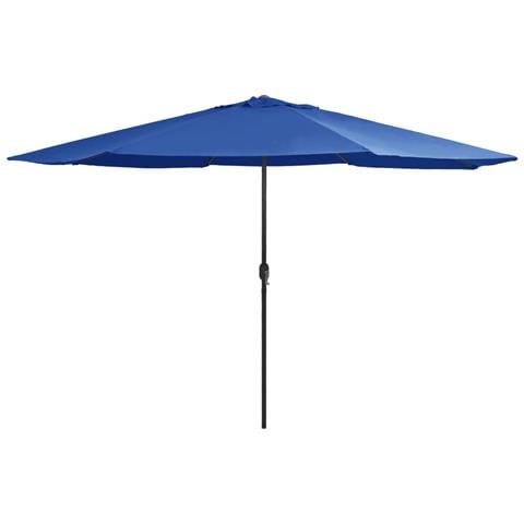 Ombrellone da Esterni con Palo in Metallo 390 cm Azzurro - Foto 1
