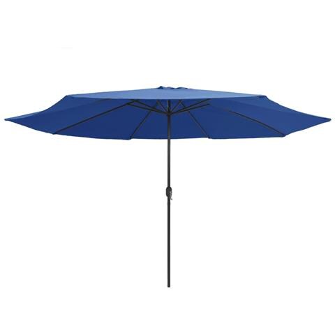 Ombrellone da Esterni con Palo in Metallo 390 cm Azzurro - Foto 7
