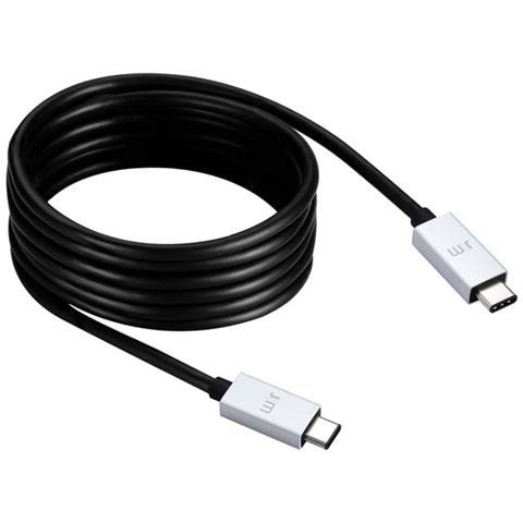 AluCable USB-C - USB USB-C USB-C Nero, Bianco cavo di interfaccia e adattatore - Foto 1