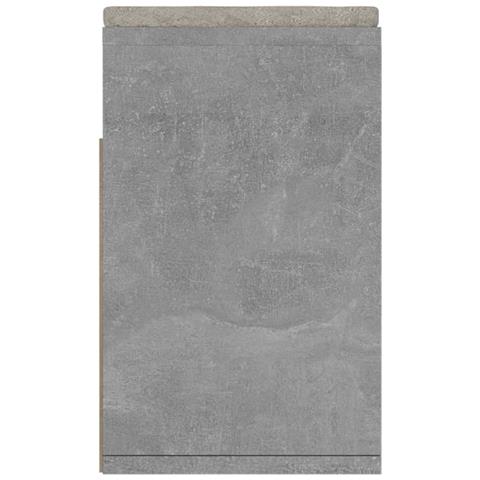 Panca Scarpe con Cuscino Grigio Cemento 104x30x49cm Multistrato - Foto 7