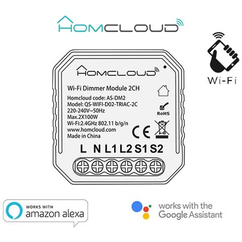 Dimmer Intelligente Da Incasso 2 Canali Smart Wi-fi Domotica - - Foto 1