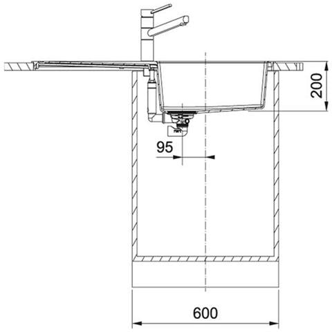 Lavello Da Incasso Manuale In Carbonio 60cm Con Sifone - 842143 - Foto 3